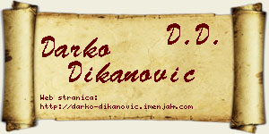 Darko Dikanović vizit kartica